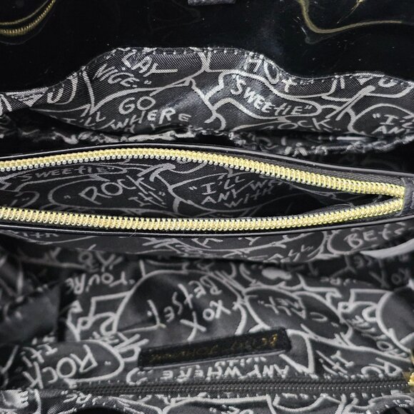 Betsey Johnson New Double Big Bow Black And White Satchel Shoulder Handbag - Picture 6 of 16